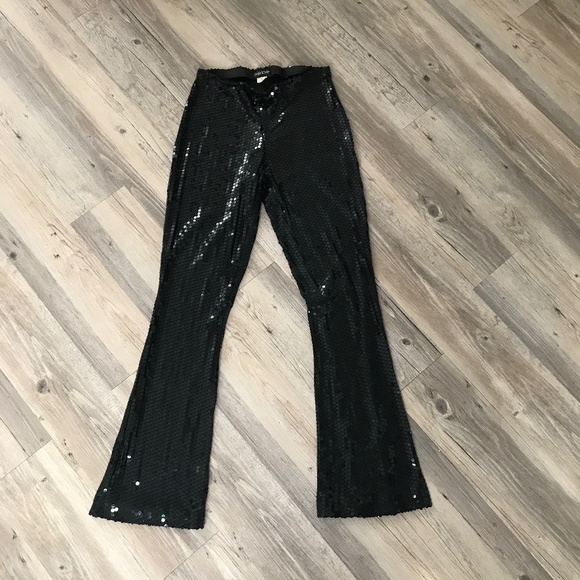 Vintage Y2K Bebe Black Sequin Pants | Size M | Full Sequin Fitted - Picture 8 of 8